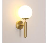 Comely Applique da Parete Interno Oro, Lampada da Parete Sfera E27 Vintage | Sfe