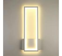 Comely Applique LED Parete Interno, 16W 2000LM Lampada da Parete LED Moderna, Quadrato Lampada da Muro in Acrilico per Soggiorno Camera da Letto Bagno Scale Corridoio, Bianco Caldo 3000K, Bianco