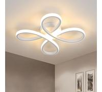 Comely Fiori Bianchi Plafoniera LED, Moderna Plafoniere LED Soffitto LED, 30W 3500LM Lampada da Soffitto LED per Camera da Letto Soggiorno Cucina Sala da Pranzo, Bianco Caldo 3000K