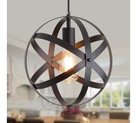 Comely Lampada a Sospensione Industriale, E27 Plafoniera in Metallo, Lampadario Cucina Retrò Soggiorno Sala da Pranzo Lampadario da Camera da Letto, Potenza MAX 60W