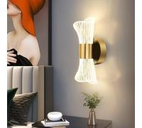 Comely Lampada da Parete Interno, 12W Creative Applique da Parete Interno in Alluminio, Oro Lampada a Muro LED per Camera da Letto Soggiorno Bagno Scale, 3000K/4500K/6500K