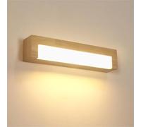 Comely Lampada da Parete Interno in Legno, 18W Applique da Parete LED 3000K Luce Calda, 35CM Lampada da Muro Legno per Camera da Letto Soggiorno Corridoio