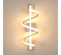 Comely Lampada da Parete Interno LED 26W, Creativo Moderna Applique LED da Parete a Spirale, Lampada da Muro Bianco per Camera da Letto Soggiorno Scale Corridoio, Luce Calda 3000K