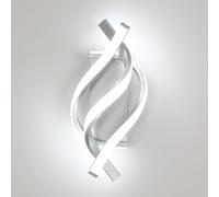 Comely Lampada da Parete LED, 22 W 2500LM Argenteo Applique da Parete Interno Moderno, Lampada a Muro LED per Camera da Letto Soggiorno Corridoio Sala da Pranzo