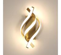 Comely Lampada da Parete LED, 22W 2500LM Oro Applique da Parete Interno Moderno, Lampada a Muro per Camera da Letto Soggiorno Corridoio Luce Neutra 4500k