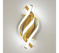 Comely Lampada da Parete LED, 22W 2500LM Oro Bianco Freddo 6500k Applique da Parete Interno Moderno, Lampada a Muro per Camera da Letto Soggiorno Corridoio Sala da Pranzo