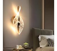 Comely Lampada da Parete LED Moderna, Oro 3 Temperature Applique LED 3000K/4500K/6500K in Acrilico, 12W 2000LM Lampada a Muro LED per Corridoio, Camera da Letto, Soggiorno
