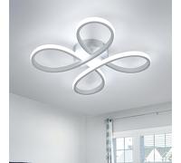 Comely Lampada da Soffitto LED Moderna, 30W 3500LM Plafoniera LED Design Fiore, Luce Bianco Freddo 6500K, Lampadario LED Bianco per Camera da Letto Soggiorno Cucina Sala da Pranzo Corridoio