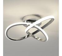 Comely Lampada da Soffitto LED Moderna, 30W Plafoniera LED Forma di Fiore, Lampada Led Soffitto Argento per Camera da letto Soggiorno Cucina Sala da Pranzo, Luce Naturale 4500K