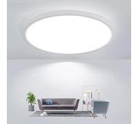 Comely Lampada da soffitto LED rotonda 30cm, IP44 impermeabile, 24W 6500K bianco freddo, Nero, CRI 80, plafoniera LED piatta per bagno, cucina, balcone, corridoio, camera da letto