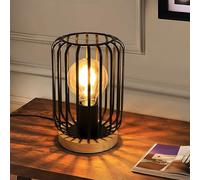 Comely Lampada da Tavolo Vintage, Lampada da Scrivania in Metallo, E27 Lampada da Comodino Nero per Camera da Letto, Soggiorno, Matrimoni Feste Patio Eventi