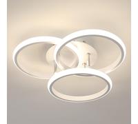 Comely Lampadario LED Soffitto Rotondo 40CM, 40W 4500LM Plafoniera LED Soffitto Moderna Luce Naturale 4500K, Plafoniere Bianco Moderna in Alluminio per Camera da Letto, Soggiorno, Salone
