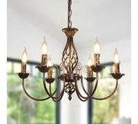 Comely Lampadario Sospensione 6 Luci E14 Vintage Classico Candelabro