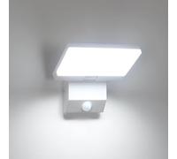 Comely Lampade da Parete Esterno LED con Sensore di Movimento, 24W 6500K IP65 Applique da Parete Moderno, Regolabile Lampada Muro Bianca per Ingresso Garage Giardino