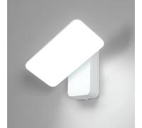 Comely LED Applique da Esterno Giardino, 16W IP65 Impermeabile 350 Girevole Moderna Lampada da Parete Esterni per Giardini, Bianco, Luce Bianca Fredda 6500K, Controllo Interruttore