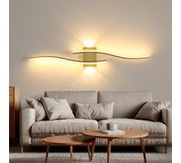 Comely LED Applique da Parete Interno, 27 W 3000LM Oro Lunga Linea Lampada da Parete Moderna 3000K Bianco Caldo, Lampada a Muro per Soggiorno, Camera da Letto, Scala, Corridoi