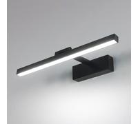 Comely LED Lampada da Specchio Bagno, Luce Specchio LED Nero Bianco Freddo 6500K, 9W 1100LM Specchio Armadio Lampada da Bagno 40 cm per Illuminazione Trucco o del Guardaroba