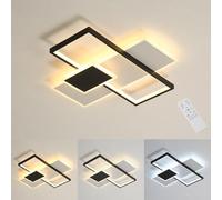 Comely LED soffitto rettangolo 50cm con telecomando 46W moderno nero e bianco temperatura regolabile 3000K a 6500K soffitto lampada soggiorno camera da letto cucina