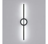 Comely Luce da parete interna a LED, luce da parete a striscia lunga moderna nera 13W, lampada da parete per scala del soggiorno della camera da letto, luce bianca 6500K, 58 * 12 * 5.5CM
