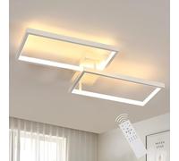 Comely Pafoniera LED Soffitto Dimmerabile, 35W Lampada da Soffitto LED Moderna, Funzione di Luce Notturna e Timer, Lampadario LED Bianca per Soggiorno, Camera da Letto, Sala da Pranzo