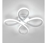 Comely Plafoniera LED 30W 3500LM Lampada da Soffitto Moderna Argento Lampadario