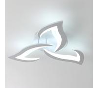 Comely Lampada LED Soffitto Moderno, 58cm 36W 3600LM Plafoniera LED Soffitto, Creativo Fiore Acrilico Lampada da Soffitto per Camera da Letto, Soggiorno, Corridoio,Luce Bianca Fredda 6500K, Bianco