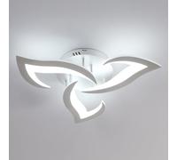 Comely - Plafoniera LED a Soffitto 36W, 4050LM. Design creativo, moderno e romantico a forma di fiore, adatto ad camera da letto, soggiorno o corridoio. Luce bianca fredda 6500K, Argento,52cm