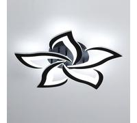 Comely Plafoniera LED Soffitto, 60W 6750LM Lampada da Soffitto Moderna, Nero Plafoniera LED Design a Petalo per Soggiorno Camera da Letto Sala da Pranzo Bagno (Bianco Freddo 6500K, Diametro 60cm)