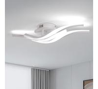 Comely - Plafoniera LED a soffitto, bianca, potenza di 24W, 2700LM. Design Moderno con 3 luci curve. Luce bianca 3000K, adatta ad ogni ambiente, come: corridoio, cucina o soggiorno. Lunghezza: 52 cm.