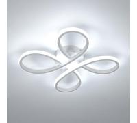 Comely - Plafoniera LED da soffitto a forma di fiore, 30W, 3400LM. Lampada LED bianca per diversi ambienti come camera da letto e soggiorno. Luce bianca fredda 6500K. Misura maggiore: diagonale 40cm