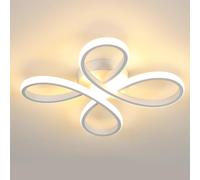 Comely - Plafoniera LED da soffitto a forma di fiore, 30W, 3400LM. Lampada LED bianca per diversi ambienti come camera da letto e soggiorno. Luce calda 3000K. Misura maggiore: diagonale 37cm.