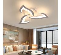 Comely - Plafoniera LED da soffitto moderna 36W, 4000LM. Design creativo a fiore in acrilico, adatta ad ogni spazio come: camera da letto, soggiorno o studio. Luce bianca calda 3000K. bianco,52cm.