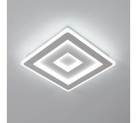 Comely - Plafoniera LED da soffitto quadrata moderna, 42W 4725LM. Lampada LED bianca in acrilico per camera da letto e soggiorno. Luce bianca fredda 6500K. Lato: 30cm.