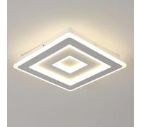 Comely Plafoniera LED Soffitto Quadrata Moderno, 52W Lampada da Soffitto Moderna Acrilico, Lampadario Soffitto Bianco per Camera da Letto, Soggiorno Luce Naturale 4500K, 40cm