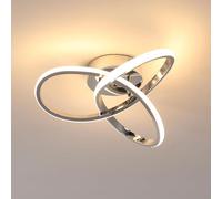 Comely Plafoniera LED Moderna, 30W 3300LM Lampada da Soffitto Argento Design Fiore, Lampadario LED per Camera da Letto Corridoio Bagno, Cucina, Sala da Pranzo, Bianco Caldo 3000K