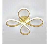 Comely Plafoniera LED Moderna, 30W 3400LM Lampada da Soffitto, Illuminazione a Soffitto Forma Fiore per Corridoio, Balcone, Camera da Letto, Soggiorno, Luce Bianca Fredda 6500K, 30cm, Oro