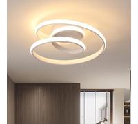 Comely Plafoniera LED Moderno, 36W 4000LM Lampada da Soffitto Design a Spirale, Lampadario LED Luce Calda 3000K per Soggiorno Camera da Letto Cucina Corridoio, Bianco
