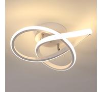 Comely Plafoniera LED rotonda a Soffitto, bianca, potenza di 30W, 3375LM. Design Moderno a intreccio. Luce calda 3000K, adatta ad Corridoio, Cucina, Camera da Letto o Soggiorno, 30cm.