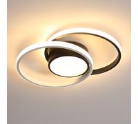 Comely - Plafoniera LED rotonda da Soffitto 42W, 4725LM. Design creativo e moderno adatto ad soggiorno, cucina, bagno, camera da letto o corridoio. Luce Calda 3000K. 40cm, nero