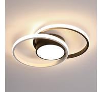 Comely - Plafoniera LED rotonda da Soffitto 42W. Design creativo e moderno adatto per ogni spazio come: soggiorno, cucina, bagno, camera da letto o corridoio. Luce naturale 4500K. 40cm,Nero.