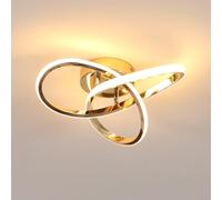 Comely Plafoniera LED Soffitto, 30W 3375LM Lampada da Soffitto Moderna, Plafoniera LED Design Fiore Elegante per Soggiorno Camera da Letto Sala da Pranzo (Bianco Caldo 3000K, Oro)