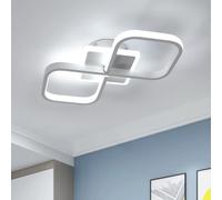 Comely Plafoniera LED Soffitto, 36W 4000LM Lampadario Camera da Letto, Lampada da Soffitto Moderno Bianco per Soggiorno Camera da Letto Cucina Sala Pranzo, Bianca Fredda 6500K