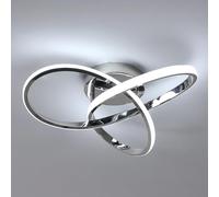 Comely Plafoniera LED Soffitto, 38W Lampadario LED Soffitto Moderna Design Fiore, Argento Lampada da Soffitto in Alluminio per Soggiorno Cucina Camera da letto Corridoio, Bianco Freddo 6500K