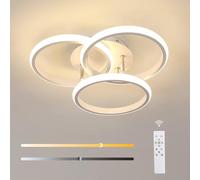 Comely Plafoniera LED rotonda a Soffitto, bianca, potenza di 42W, 4500LM, con Design Moderno.Dimmerabile con telecomando 3000K-6500K, adatta ad Corridoio, Cucina, Camera da Letto o Soggiorno,40cm