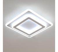 Comely Plafoniera LED Soffitto, 44W 4950LM Lampada da Soffitto Moderna, Plafoniera LED Design Quadrato per Soggiorno Camera da Letto Sala da Pranzo Bagno, Bianco Freddo 6500K