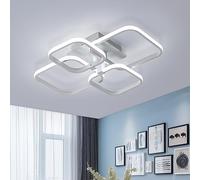 Comely Plafoniera LED Soffitto, 60W 6750LM Lampada da Soffitto Moderna Quadrata, Bianco Lampadario LED Soffitto Camera da Letto Cucina Sala Pranzo Studio Ufficio, Bianca Fredda 6500K