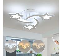 Comely Plafoniera LED Soffitto Dimmerabile, 30W 3375LM Lampadario LED Soffitto con Telecomando 3000K-6500K, Creativa Forma di Stella Plafoniera per Camera da Letto Soggiorno Corridoio