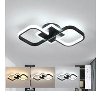 Comely Plafoniera LED Soffitto Dimmerabile, 40W 4500LM Lampada da Soffitto con Telecomando 3000K-6500K, Nero Plafoniera Moderno per Soggiorno, Camera da Letto, Sala da Pranzo