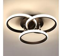 Comely Plafoniera LED Soffitto Dimmerabile Moderno, 40W 4500LM 40cm 3000K-6501K, Lampada da Soffitto Moderna Forma Fiore con Telecomando per Camera da Letto, Soggiorno, Bianco