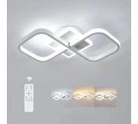 Comely Plafoniera LED Soffitto Dimmerabile Quadrata Moderno, 40W 40cm 3000K-6500K, Lampada da Soffitto LED Moderna con Telecomando per Camera da Letto, Soggiorno, Bianco